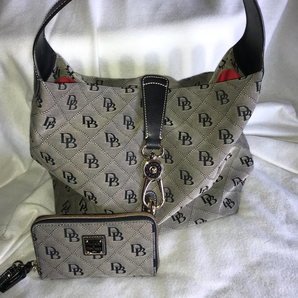 Authentic Dooney and Bourke hobo bag and wallet
